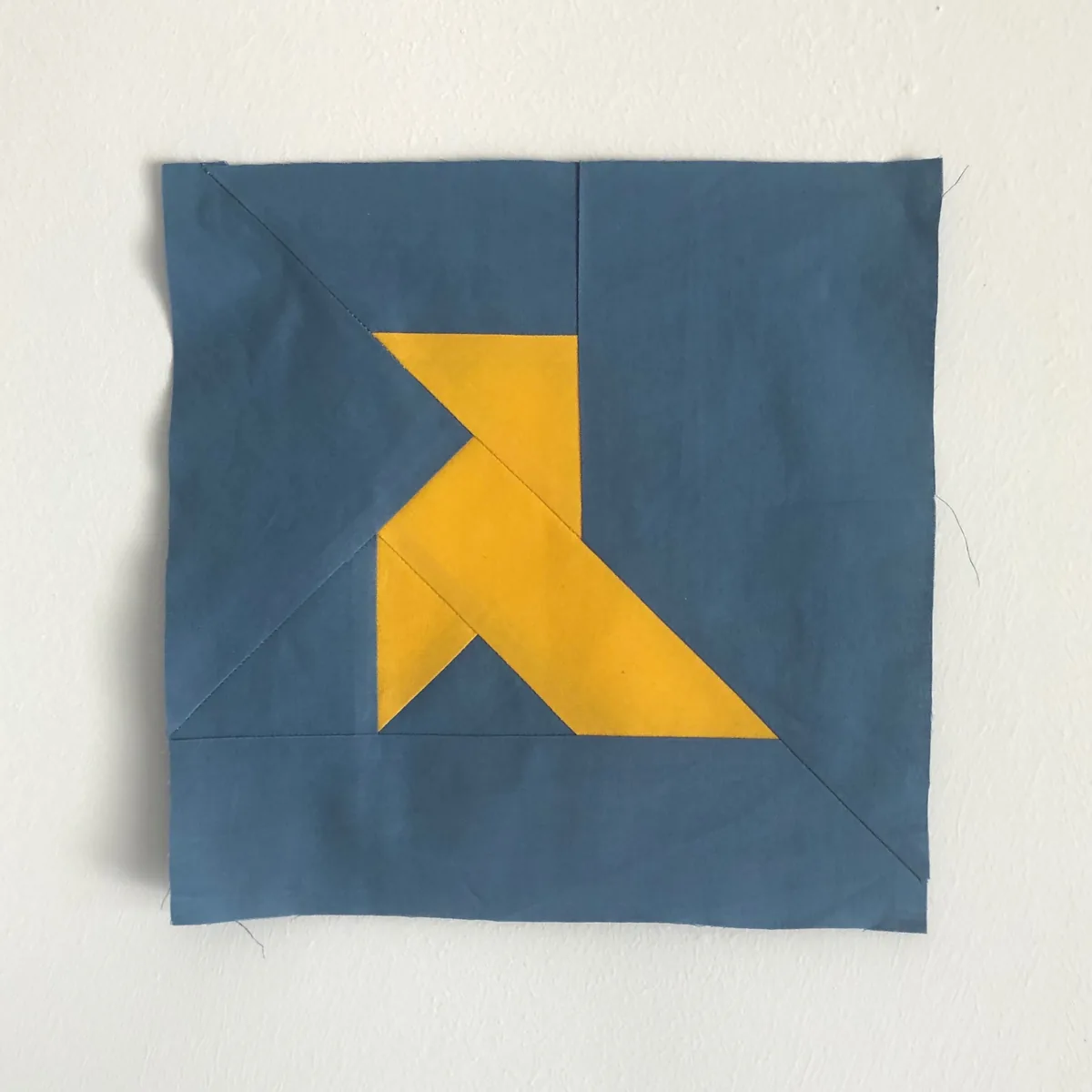 Finished Origami Bird foundation paper pieced quilt block