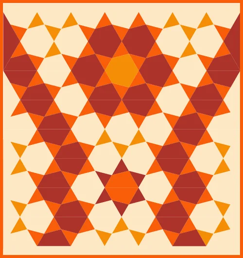 Starlike quilt pattern by Quiltilus colored in QuiltInk, version 2