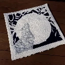 Wolf Under the Moon block quilted by NordicCrafter (@nordiccrafter)